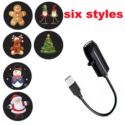 Halloween USB Projector Light Skull Nightlight Ghost LED Lamp 360Degree Rotating