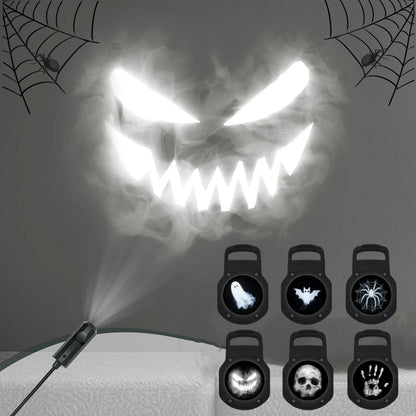 Halloween USB Projector Light Skull Nightlight Ghost LED Lamp 360Degree Rotating