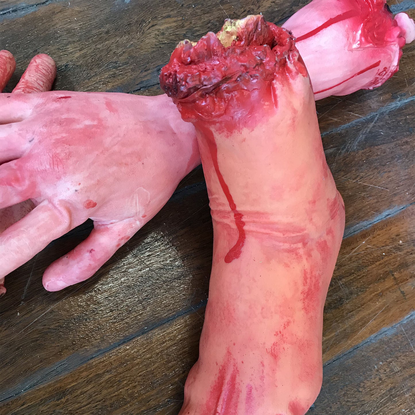 6X Halloween Scary Fake Bloody Arm Hand Tricky Foot Prop Horror Home Decoration