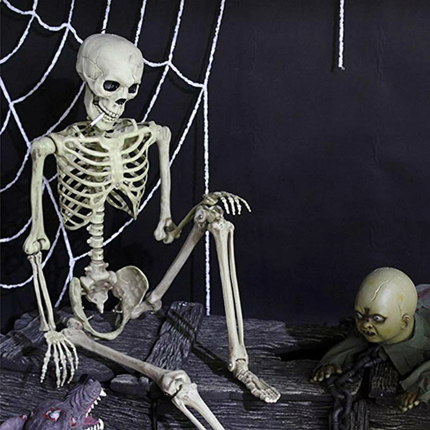 90Cm Halloween Poseable Skeleton Full Life Size Human Skeleton Decoration Props