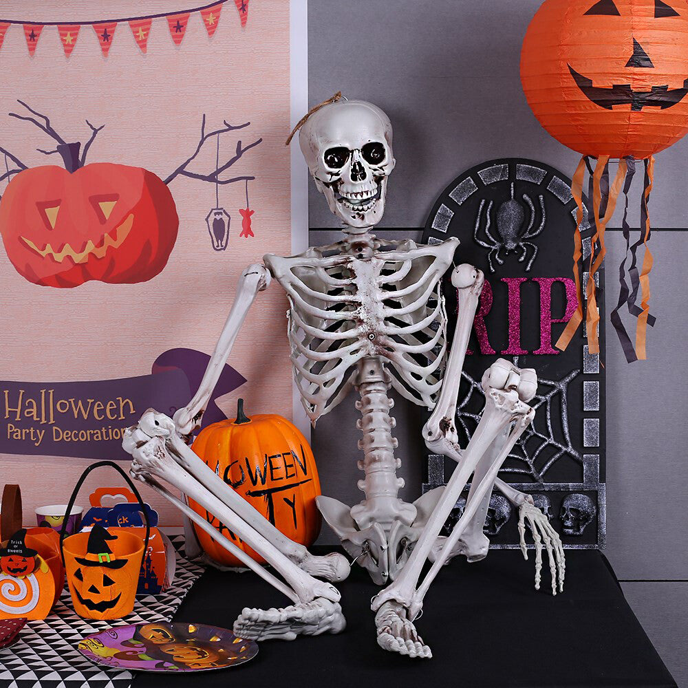170Cm Halloween Poseable Skeleton Full Life Size Human Skeleton Decoration Prop