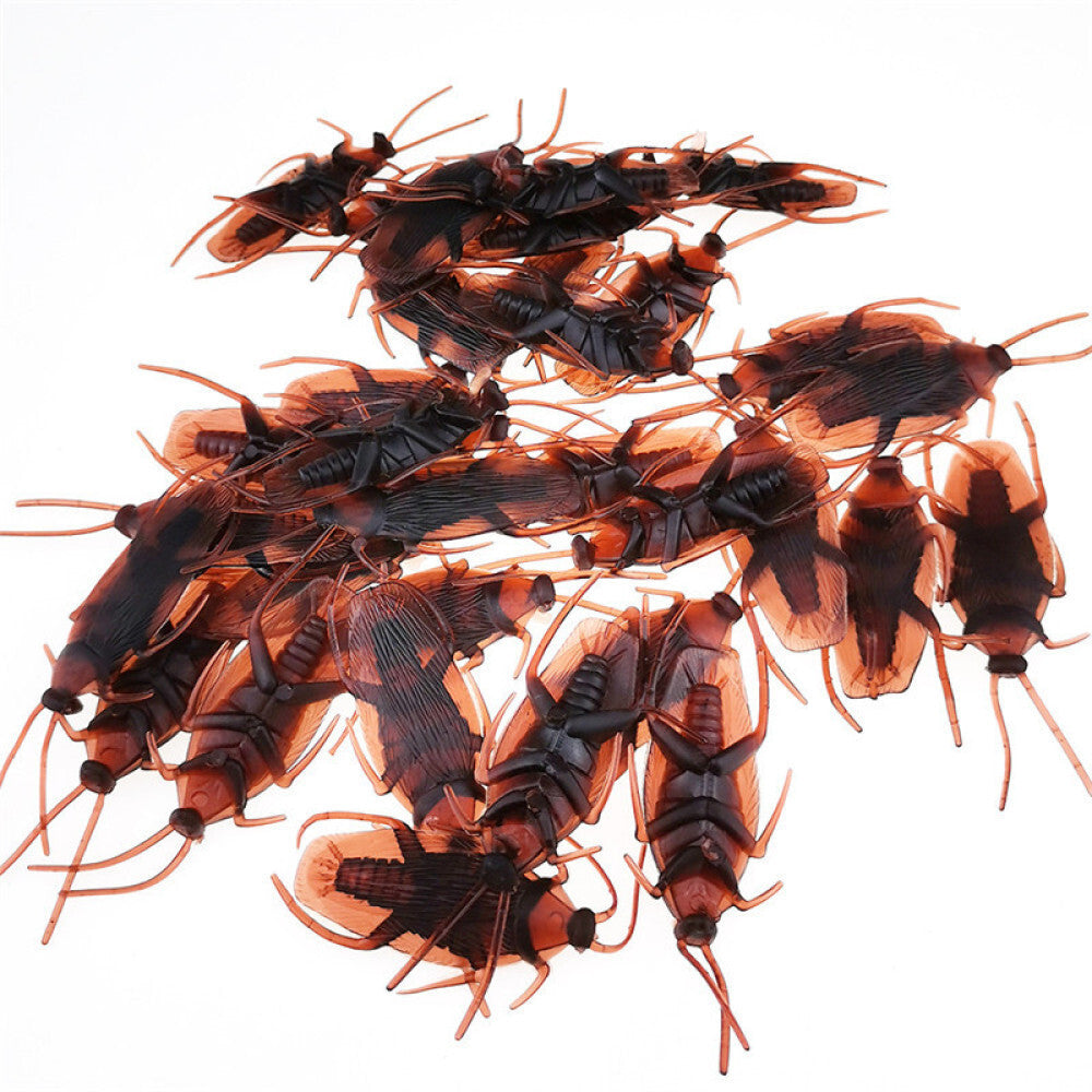 20-100Pc Realistic Bug Trick Prank Toy Fake Cockroaches Plastic Halloween Insect