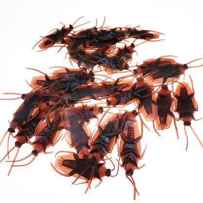 20-100Pc Realistic Bug Trick Prank Toy Fake Cockroaches Plastic Halloween Insect