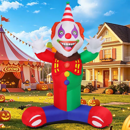 Halloween Inflatables Outdoor Decorations 6.2Ft Clown Blow up Yard Decoratio....
