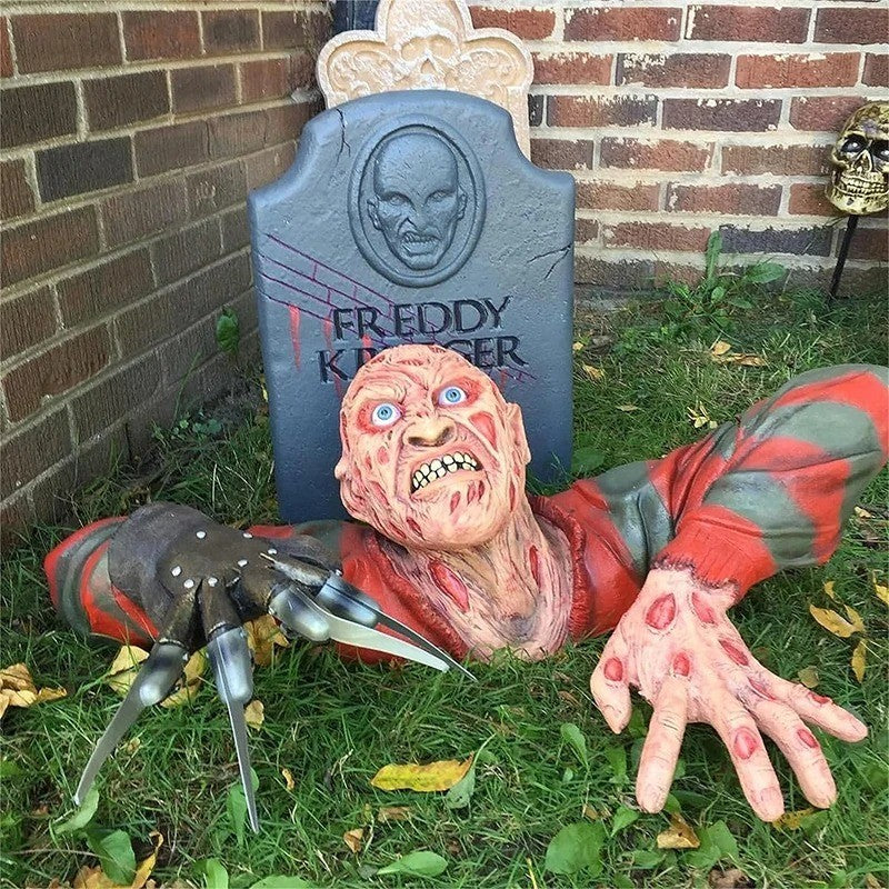 Halloween Creepy Krueger Tombwalker Sculpture Yard Shooting Props Decor 17Cm AU