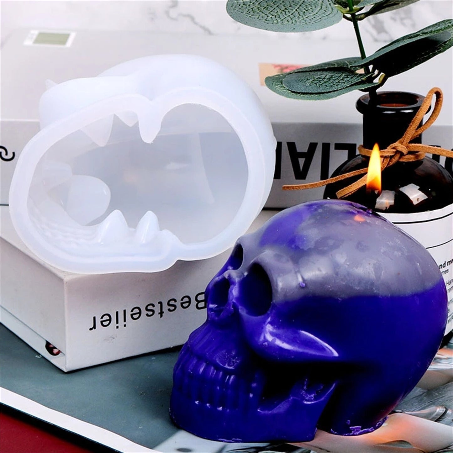 Skull Shape Mould DIY Moulds Candle Making Mold Wax Form Template Craft Tool AUS