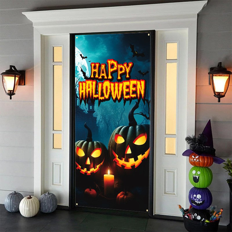 Halloween Door Cover Banner Party Decorations Wall Backdrop Poster Sign Decor AU