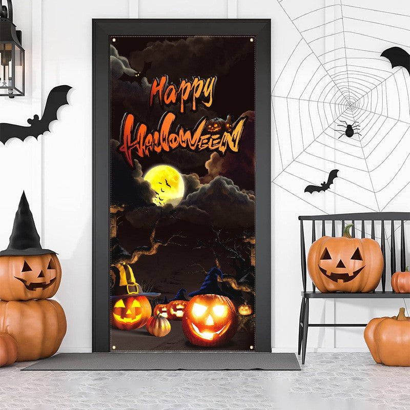 Halloween Door Cover Banner Party Decorations Wall Backdrop Poster Sign Decor AU