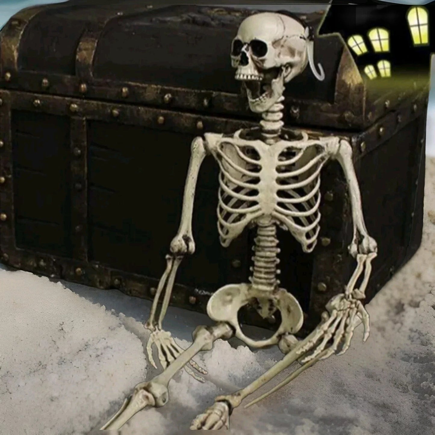 90Cm Halloween Poseable Skeleton Full Life Size Human Skeleton Decoration Props
