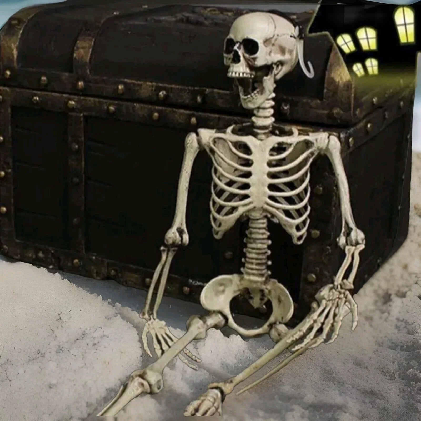 90Cm Halloween Poseable Skeleton Full Life Size Human Skeleton Decoration Props