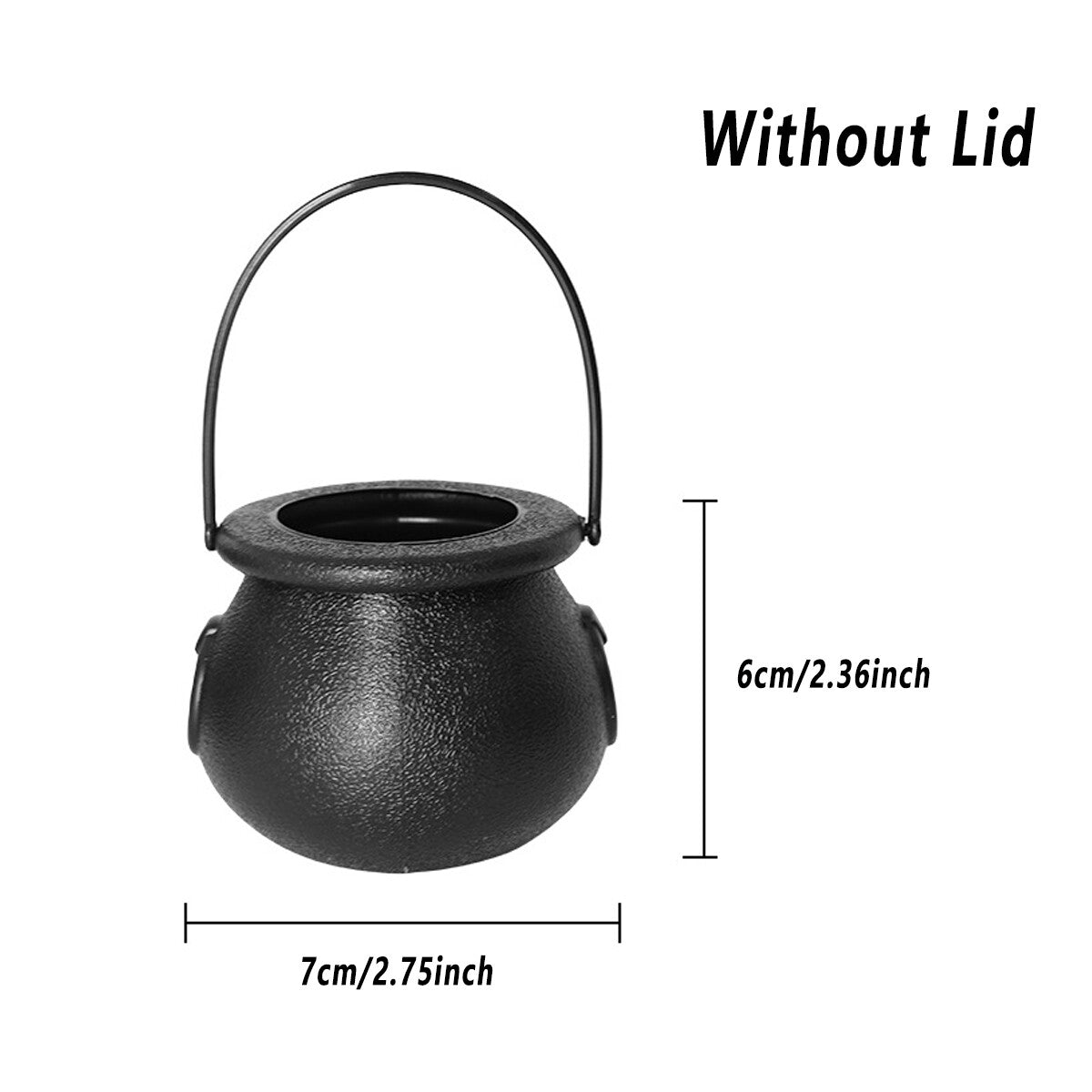 12PCS Halloween Witch Lantern Black Flame Candy Bucket Portable Decoration Props
