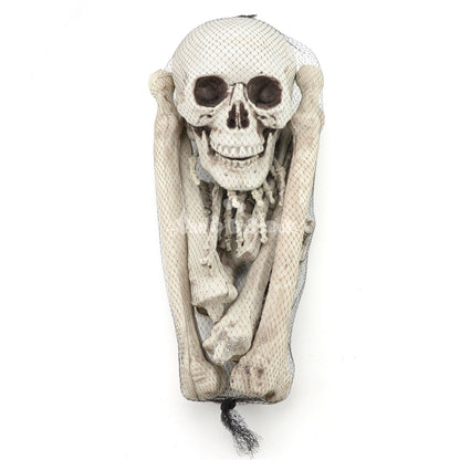 12PCS Halloween Skeleton Body Part Prop Bones Skull Graveyard Outdoor Decoration