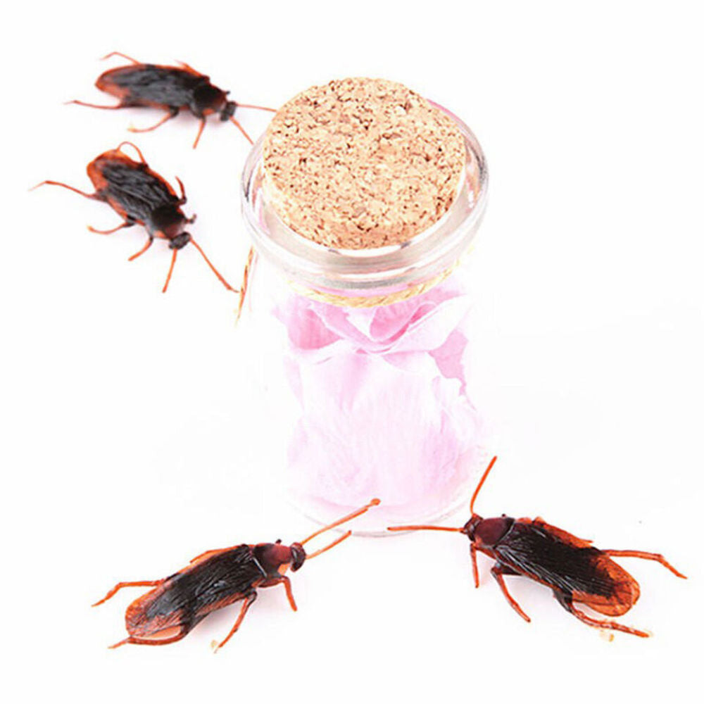 20-100Pc Realistic Bug Trick Prank Toy Fake Cockroaches Plastic Halloween Insect