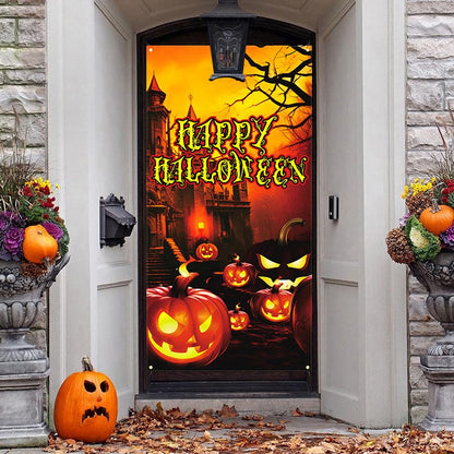 Halloween Door Cover Banner Party Decorations Wall Backdrop Poster Sign Decor AU
