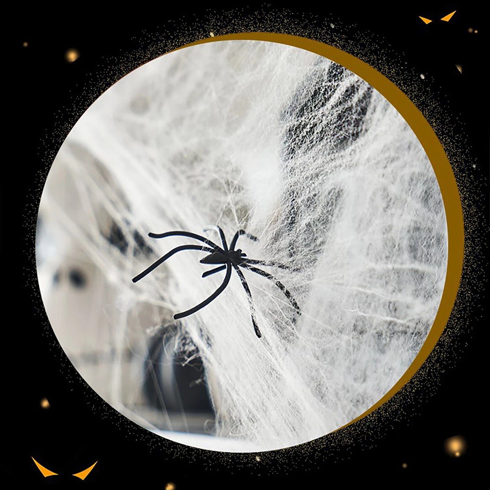2 Packs Spider Web with Spiders Halloween Party Decoration Indoor Outdoor Scary