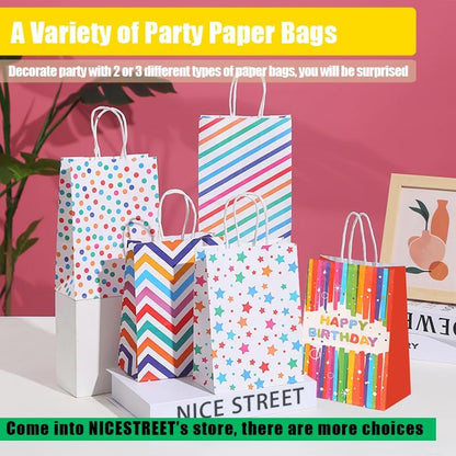 12Pcs Halloween Treat Bags with Handles，Mixtz Halloween Candy Bags for Kid，Goodie Snack Trick or Treating Party Bulk Supplies, 6 Patterns Tote Shopping Bag of 2 Each (12 Bags：Hallowmas 15×21×8Cm)