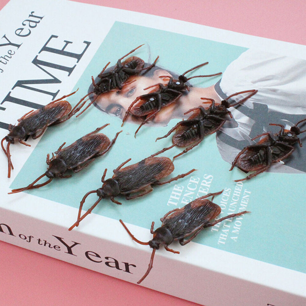20-100Pc Realistic Bug Trick Prank Toy Fake Cockroaches Plastic Halloween Insect