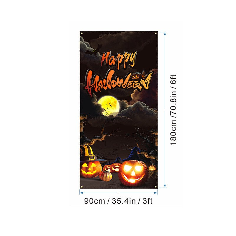 Halloween Door Cover Banner Party Decorations Wall Backdrop Poster Sign Decor AU
