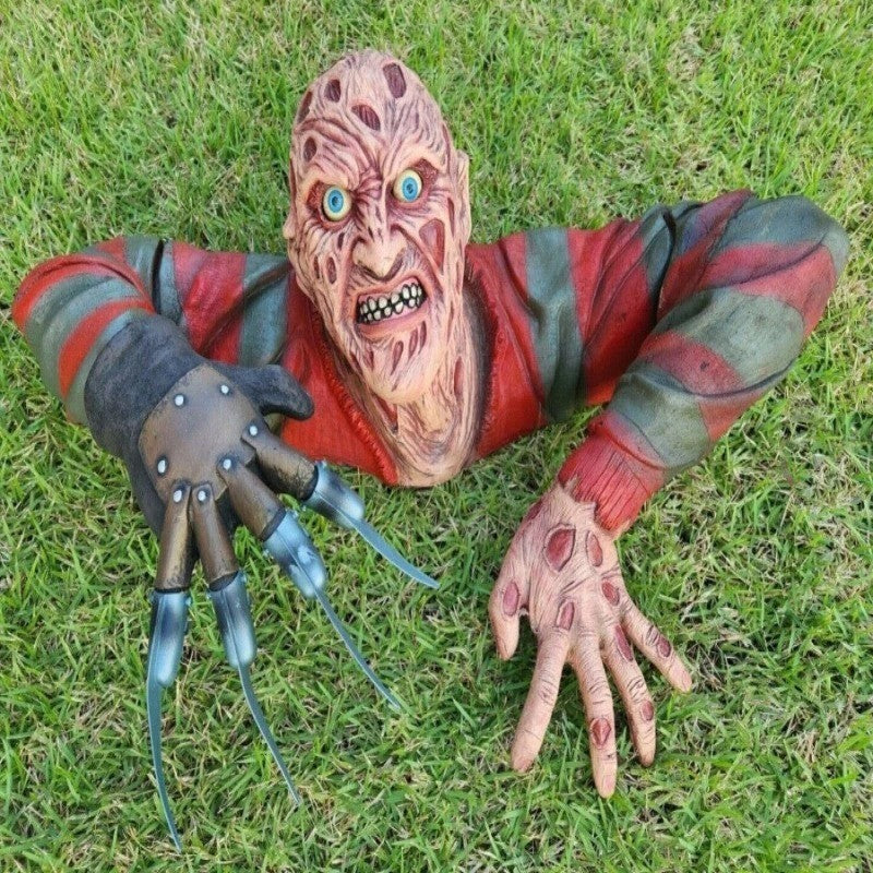 Halloween Creepy Krueger Tombwalker Sculpture Yard Shooting Props Decor 17Cm AU