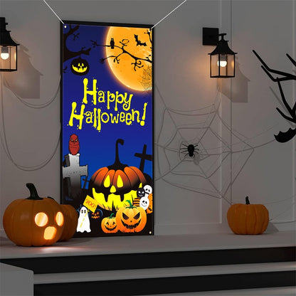Halloween Door Cover Banner Party Decorations Wall Backdrop Poster Sign Decor AU