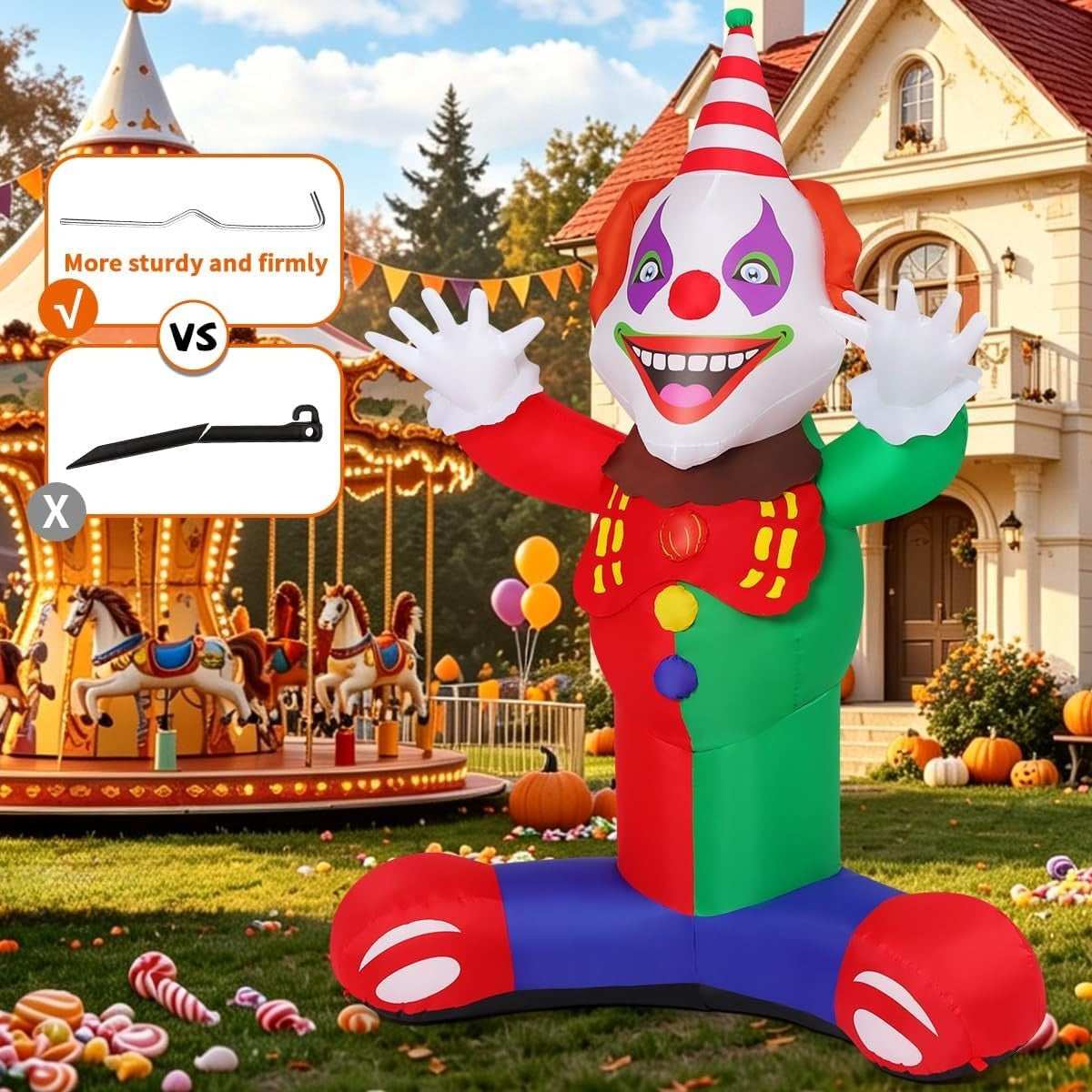 Halloween Inflatables Outdoor Decorations 6.2Ft Clown Blow up Yard Decoratio....