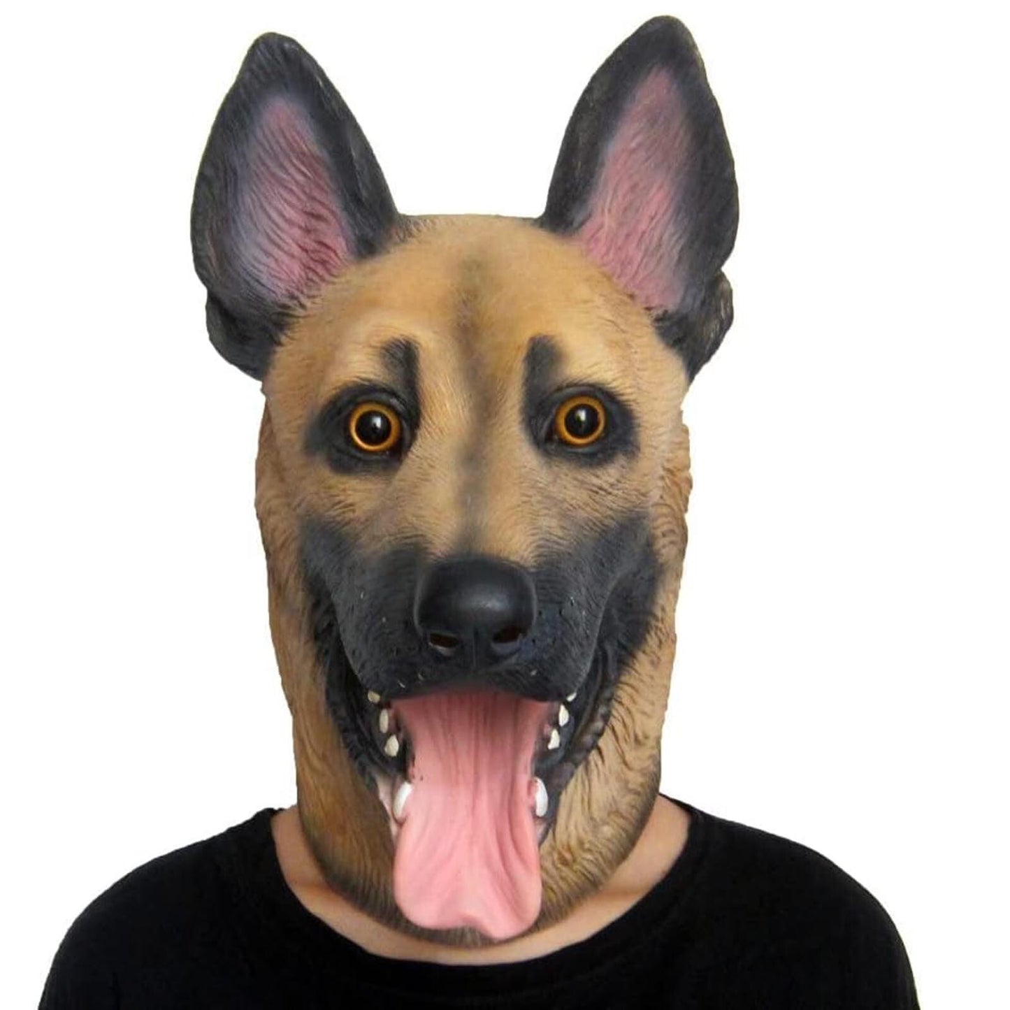 German Shepherd Dog Head Mask Latex Prop Costume Rubber Party Halloween Animal