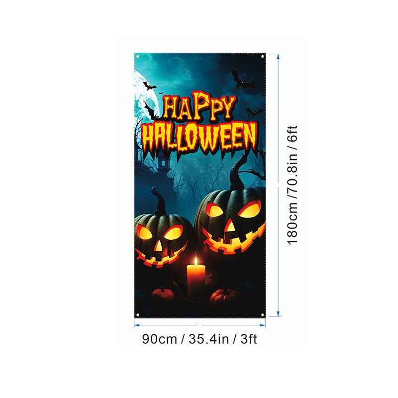 Halloween Door Cover Banner Party Decorations Wall Backdrop Poster Sign Decor AU