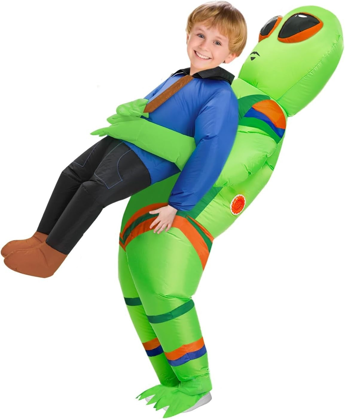 Inflatable Alien Costume for Adult Teenager Kids,Halloween Alien Abduction Blow