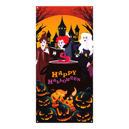 Halloween Door Cover Banner Party Decorations Wall Backdrop Poster Sign Decor AU