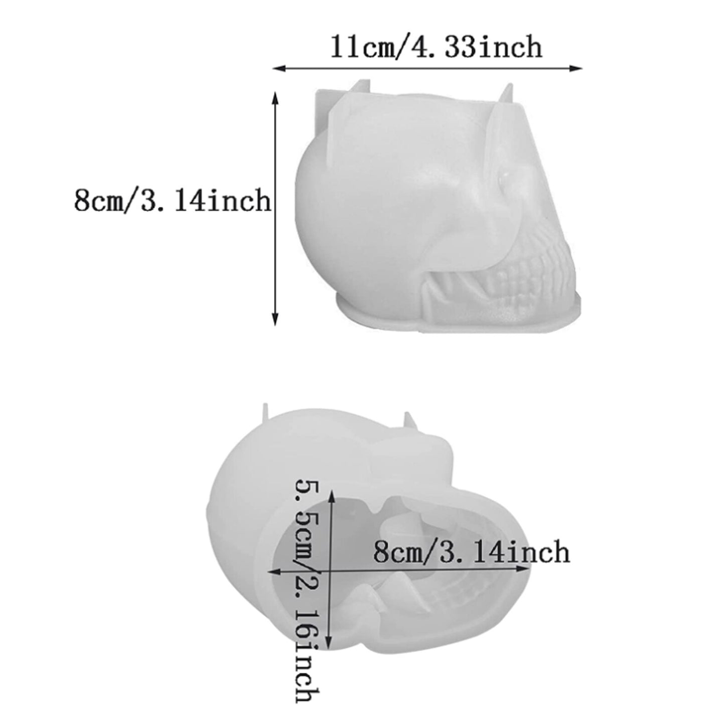 Skull Shape Mould DIY Moulds Candle Making Mold Wax Form Template Craft Tool AUS