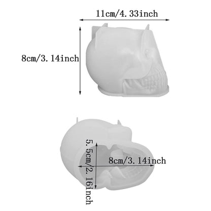 Skull Shape Mould DIY Moulds Candle Making Mold Wax Form Template Craft Tool AUS
