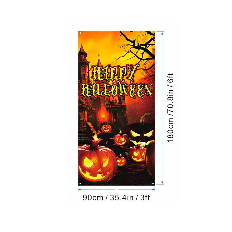 Halloween Door Cover Banner Party Decorations Wall Backdrop Poster Sign Decor AU