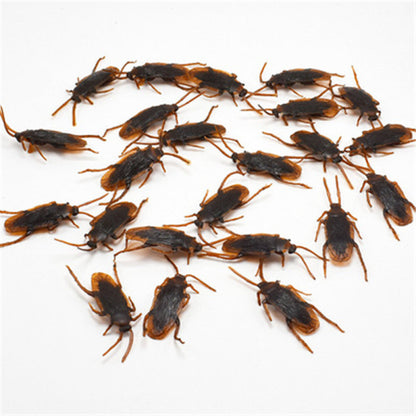20-100Pc Realistic Bug Trick Prank Toy Fake Cockroaches Plastic Halloween Insect