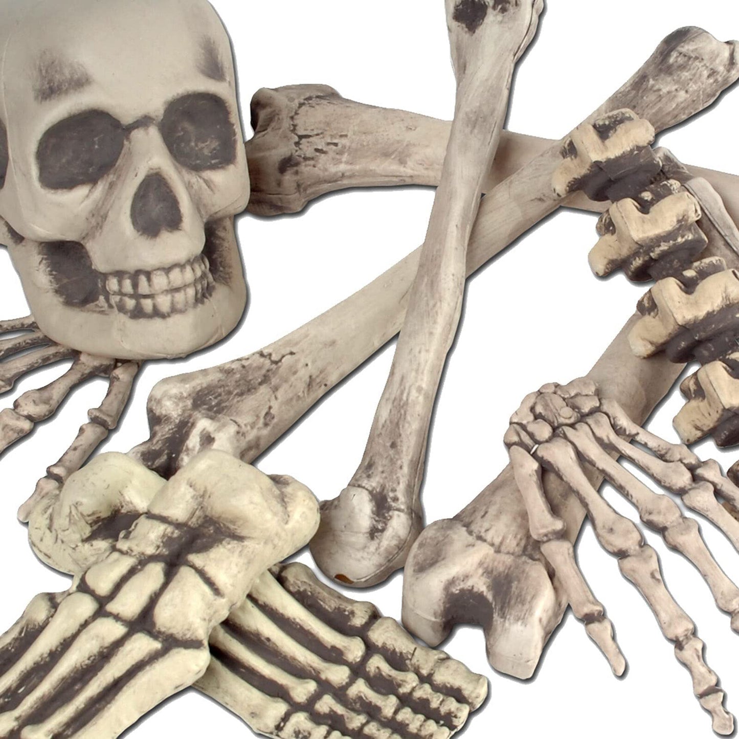 12PCS Halloween Skeleton Body Part Prop Bones Skull Graveyard Outdoor Decoration