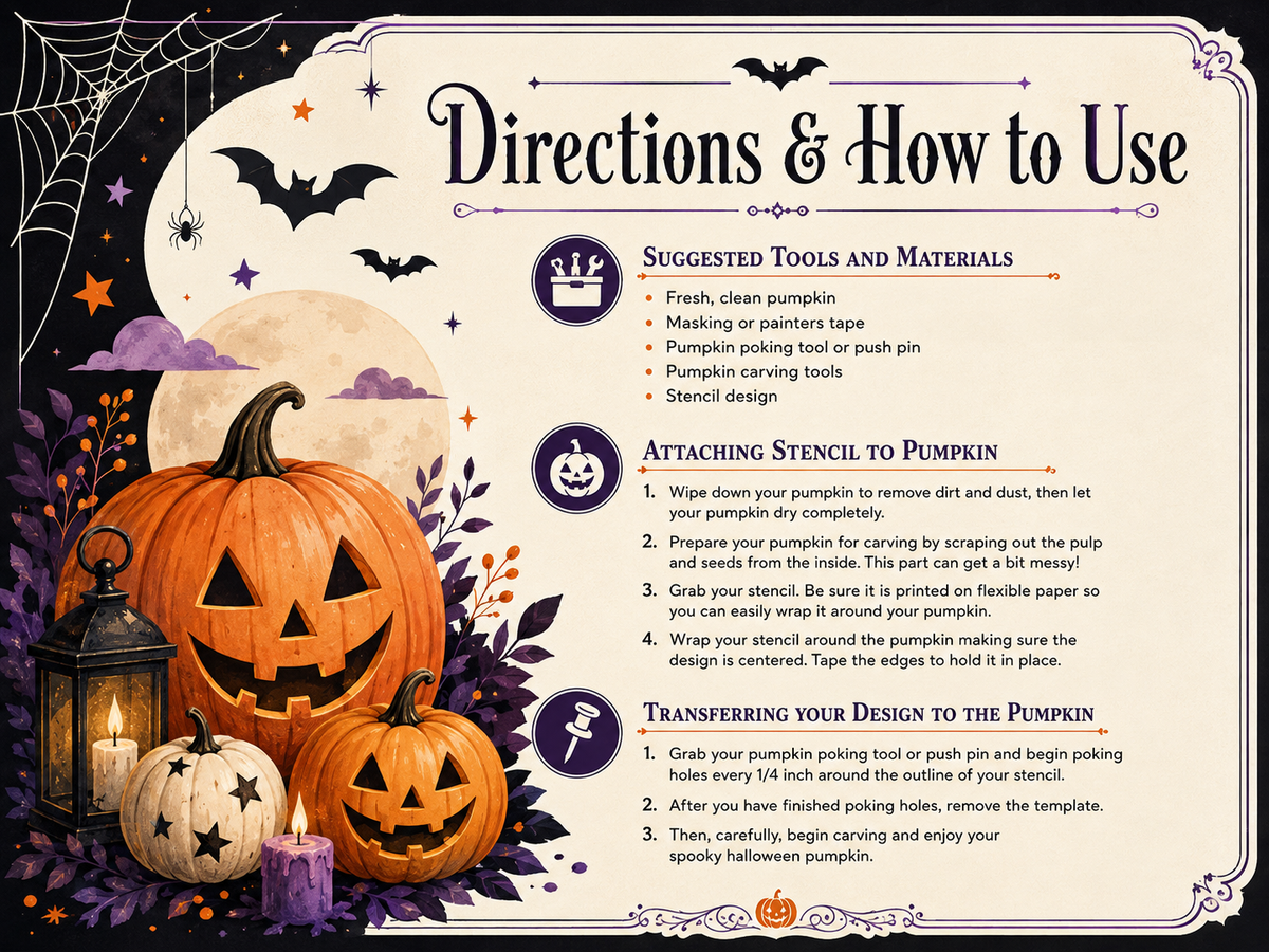 50 Printable Pumpkin Carving Stencils